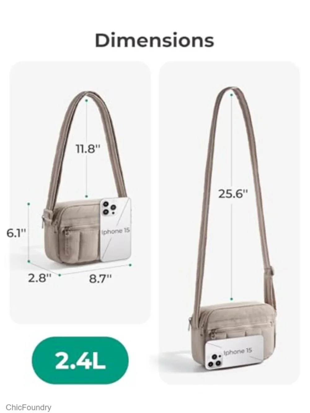 RFID Crossbody Purse Travel Handbag Nylon Puffy Adjustable Strap